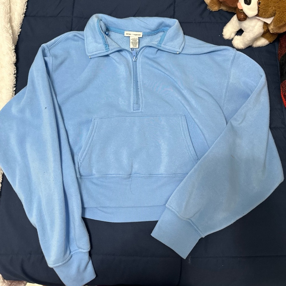 Marshalls Sky Blue Quarter-Zip Sweatshirt